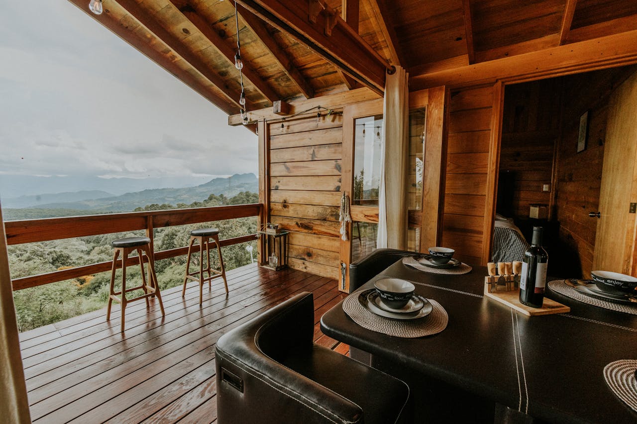 hero-img-02 Enjoy a relaxing retreat in a wooden mountain chalet with breathtaking views.