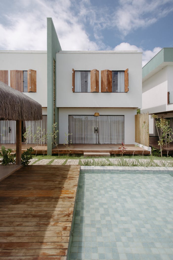 gallery-5 Contemporary architecture featuring a pool and patio in Bahia, Brazil. Ideal vacation spot.
